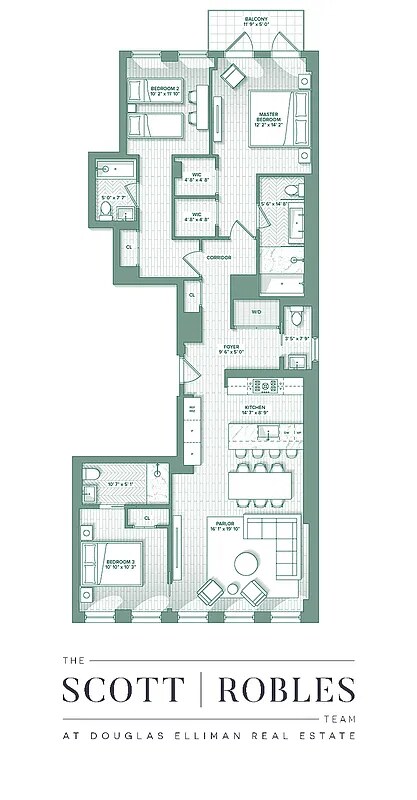 Floor plan of residence 7B