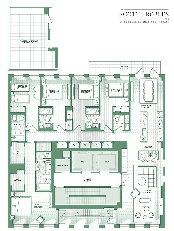 Floor plan of residence PH11